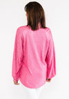 Seventy1 One Size Satin Crinkle Blouse, Pink