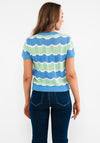 Seventy1 Wavey Colour Block Sweater, Blue Multi