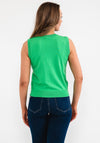 Seventy1 Metallic Trim Fine Knit Vest, Green