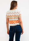 Seventy1 One Size Zig Zag Sweater, Orange Multi