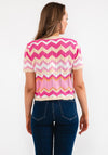 Seventy1 One Size Zig Zag Sweater, Pink Multi