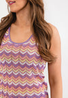 Seventy1 Metallic Shimmer Fine Vest, Lilac