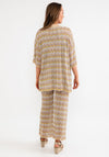 Seventy1 Metallic Shimmer Fine Open Cardigan, Beige