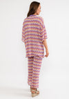 Seventy1 Metallic Shimmer Fine Open Cardigan, Lilac