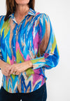 Seventy1 One Size Printed Chiffon Shirt, Blue Multi