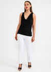 Seventy1 One Size Cowl Neck Satin Top, Black