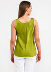 Seventy1 One Size Cowl Neck Satin Top, Lime