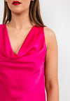 Seventy1 One Size Cowl Neck Satin Top, Pink