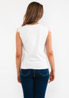 Seventy1 Lace Cap Sleeve T-Shirt, White