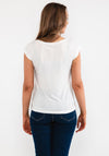 Seventy1 Satin Front Graphic T-Shirt, White & Green