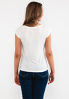Seventy1 Satin Front Graphic T-Shirt, White & Multi
