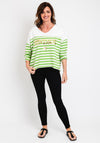 The Serafina Collection One Size Batwing Top, Green