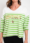 The Serafina Collection One Size Batwing Top, Green