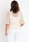 The Serafina Collection One Size Crochet Knit Sweater, Beige