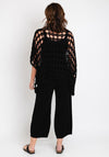 Serafina Collection One Size Crochet Cape, Black