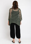 The Serafina Collection One Size Crochet Cape, Khaki