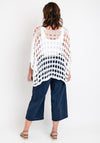 Serafina Collection One Size Crochet Cape, White
