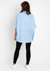 The Serafina Collection One Size Oversized Gingham Shirt, Blue