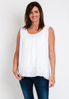 The Serafina Collection One Size Broidery Top, White