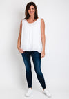 The Serafina Collection One Size Broidery Top, White