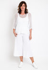 The Serafina Collection One Size Crochet Pullover, White