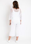 The Serafina Collection One Size Crochet Pullover, White