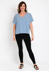 Serafina Collection One Size Striped Top, Blue