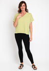 Serafina Collection One Size Striped Top, Green