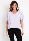 Serafina Collection One Size Striped Top, Lilac