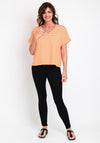 Serafina Collection One Size Striped Top, Orange