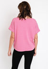 Serafina Collection One Size Striped Top, Pink