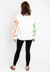 Serafina Collection One Size Oversized Sweatshirt, White Multi