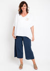 The Serafina Collection One Size Oversized Graphic Top, White