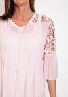 The Serafina Collection One Size Broidery Back Top, Pink