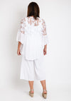 The Serafina Collection One Size Broidery Back Top, White