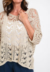 The Serafina Collection One Size Crochet Top, Gold