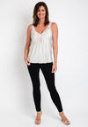 Serafina Collection One Size Lace Vest, Beige