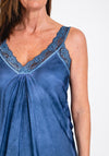 Serafina Collection One Size Lace Vest, Blue