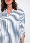 The Serafina Collection One Size Stripe Print Shirt, Navy