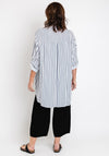 The Serafina Collection One Size Stripe Print Shirt, Navy
