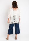 Serafina Collection One Size Oversized Crochet Top, Beige