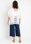 The Serafina Collection One Size Oversized Crochet Top, White