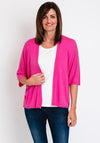 The Serafina Collection One Size Batwing Open Fine Cardigan, Cerise Pink