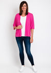 The Serafina Collection One Size Batwing Open Fine Cardigan, Cerise Pink
