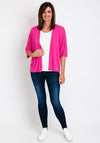 The Serafina Collection One Size Batwing Open Fine Cardigan, Cerise Pink