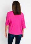 The Serafina Collection One Size Batwing Open Fine Cardigan, Cerise Pink