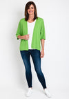 The Serafina Collection One Size Batwing Open Fine Cardigan, Green