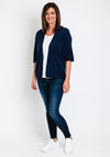 The Serafina Collection One Size Batwing Open Fine Cardigan, Navy