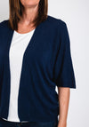 The Serafina Collection One Size Batwing Open Fine Cardigan, Navy