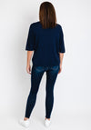 The Serafina Collection One Size Batwing Open Fine Cardigan, Navy